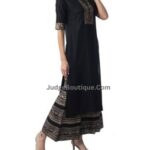 Amayra Women's Rayon Printed Straight Kurti with Palazzos Set